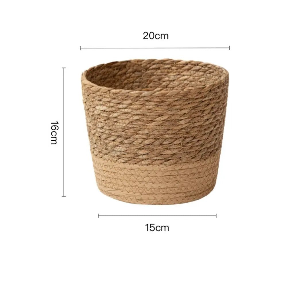 Cachepô Artesanal em Fibra Natural – 3 Tamanhos - Aconchega