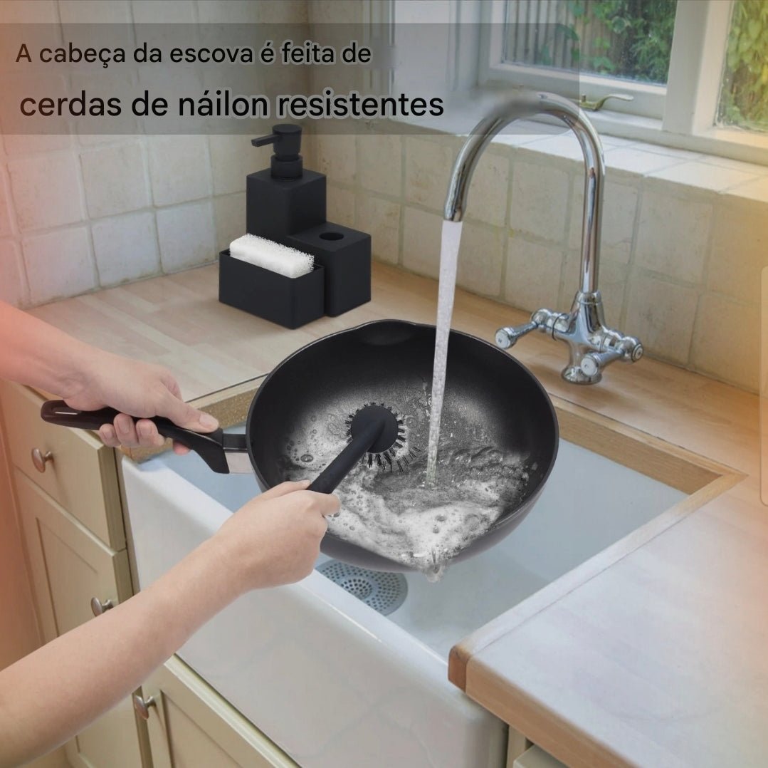 Dispensador Moderno com suporte – 3 em 1 Luxo e Organização - Aconchega