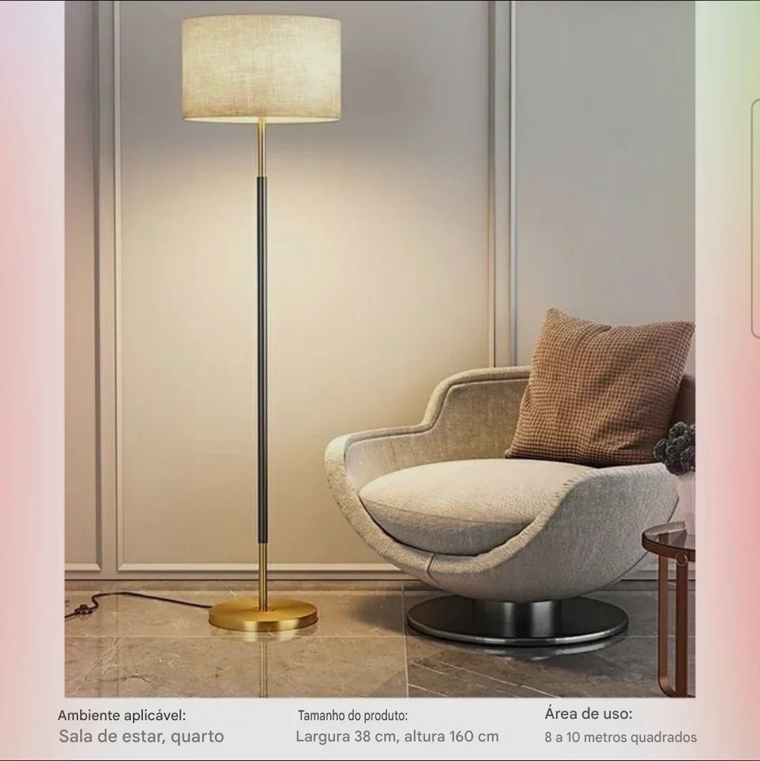 Luminária de Chão Luxo Moderno - Aconchega
