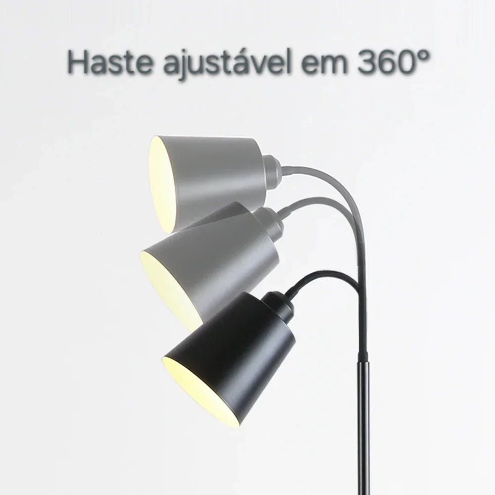 Luminária de Chão Moderna – Iluminação Sofisticada e Funcional - Aconchega