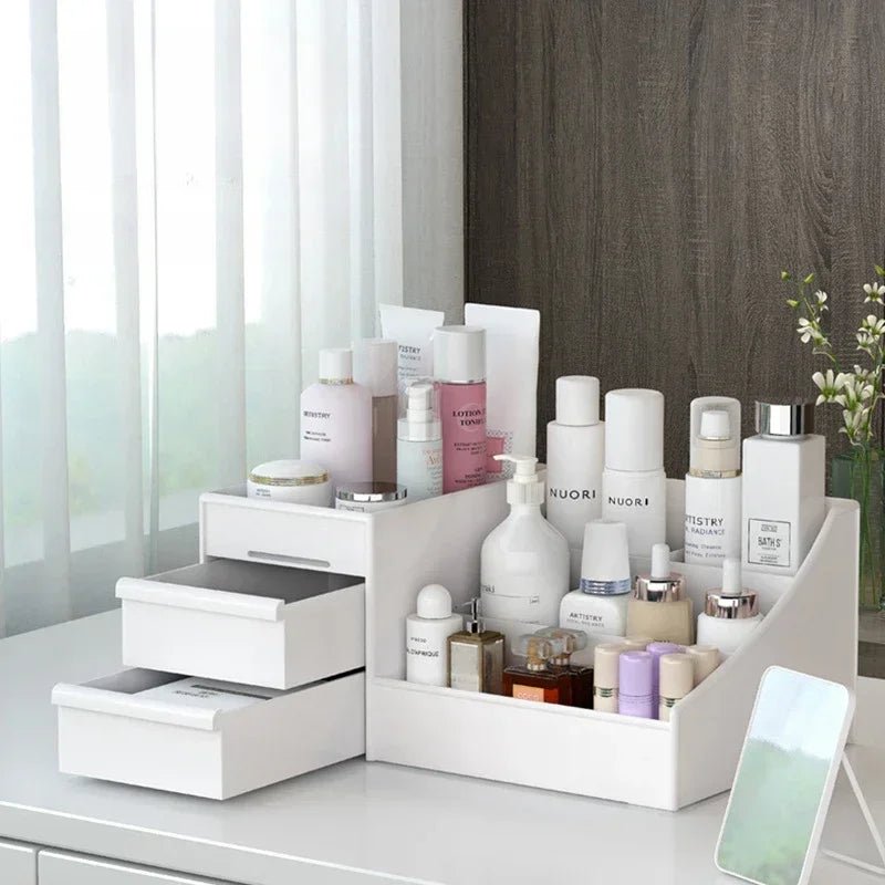 Organizador de Maquiagem Premium com Gavetas & Design Minimalista - Aconchega
