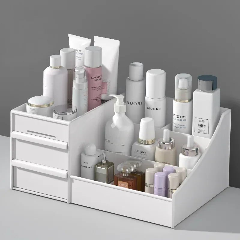 Organizador de Maquiagem Premium com Gavetas & Design Minimalista - Aconchega