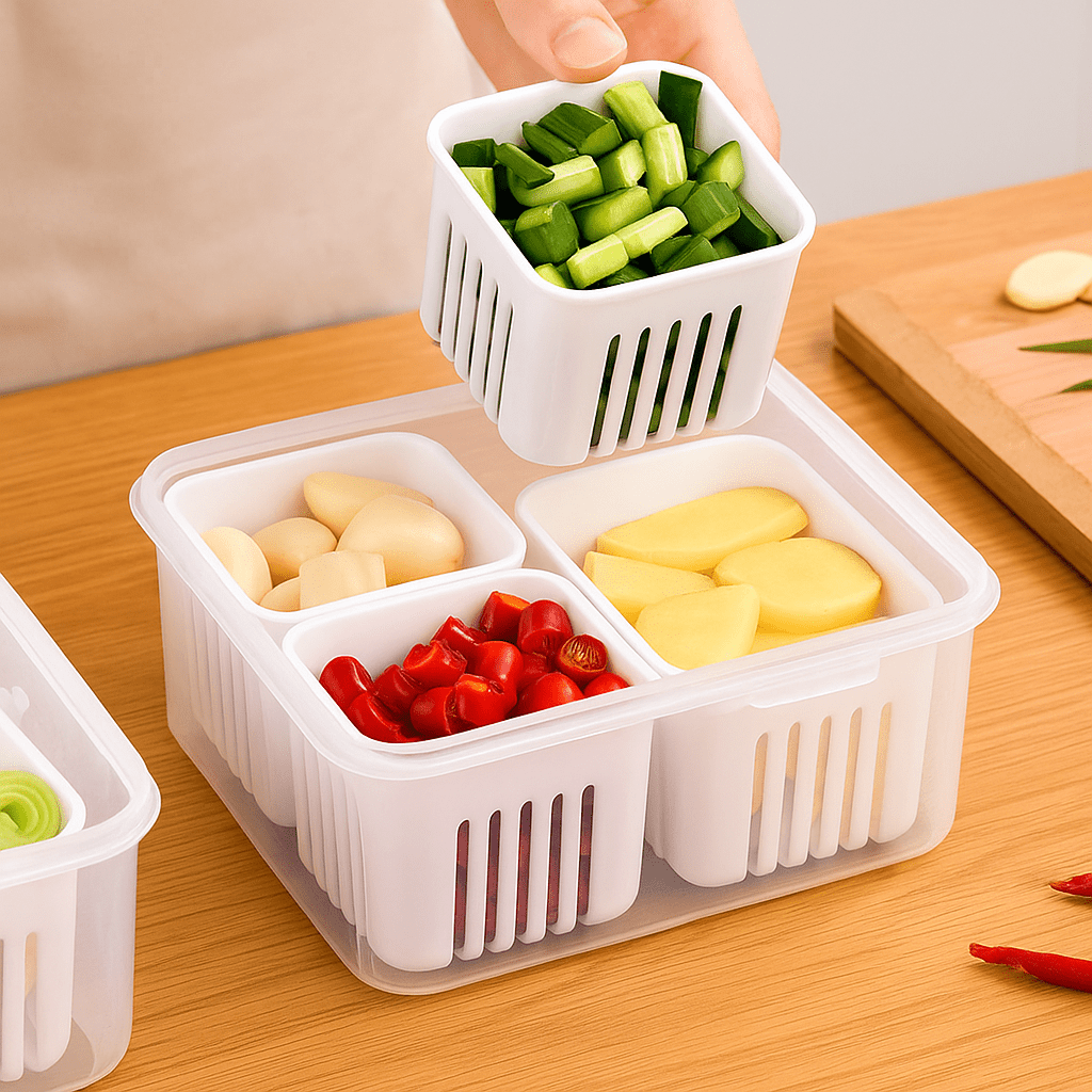 Organizador Premium 4 em 1 para Geladeira - Aconchega