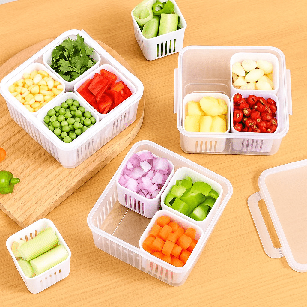 Organizador Premium 4 em 1 para Geladeira - Aconchega