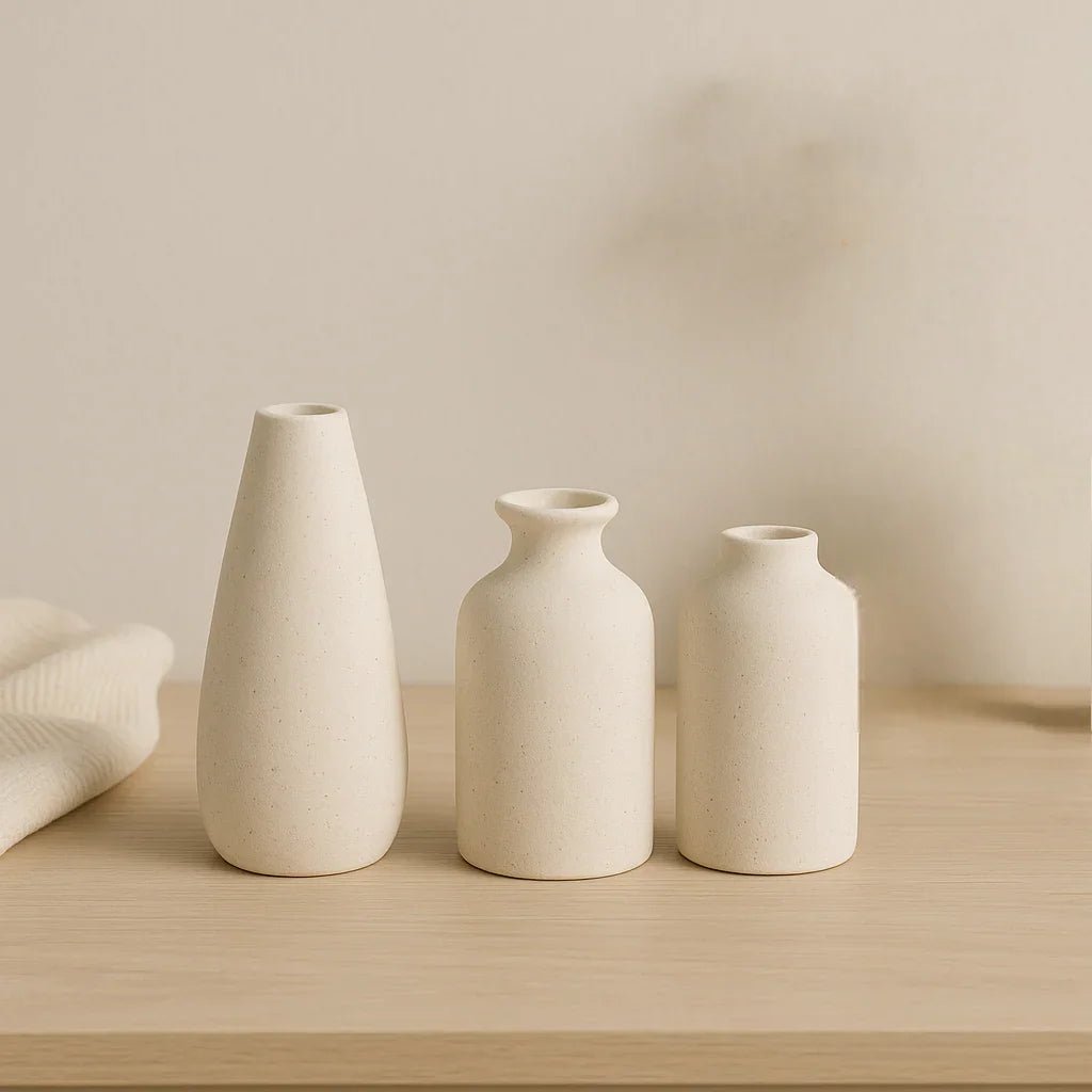 Vasos Decorativos de Cerâmica Estilo Nórdico - Aconchega